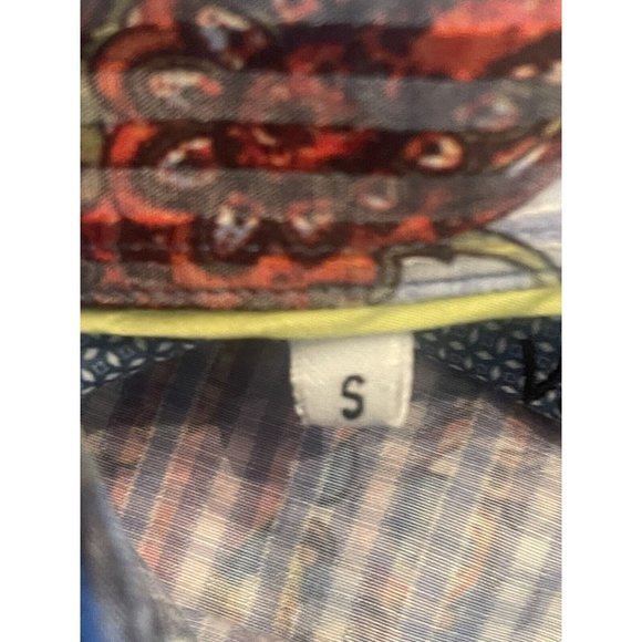 Visconti Black Shirt Mens S Long Sleeve Button Up Casual‎ Paisley Cotton - Picture 6 of 7